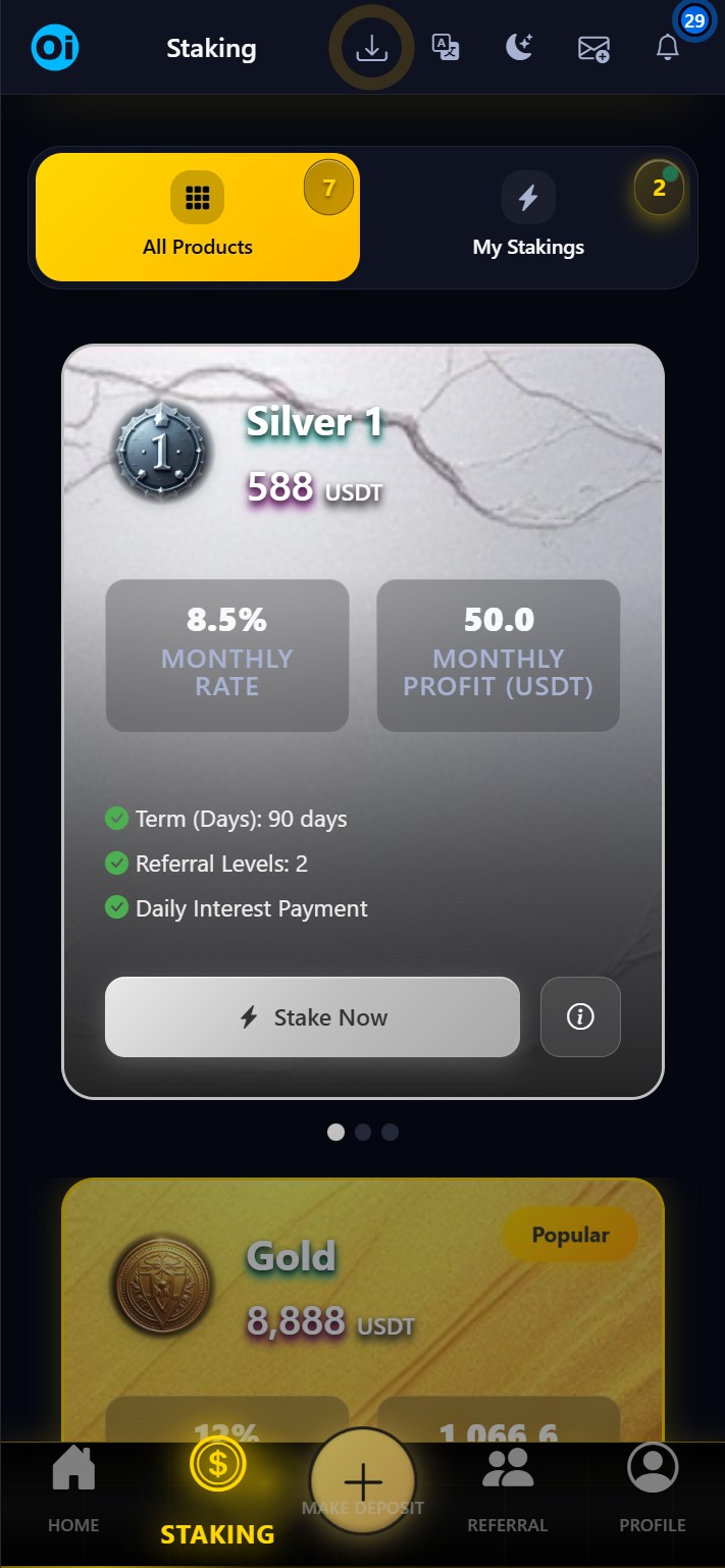 Silver1 staking available