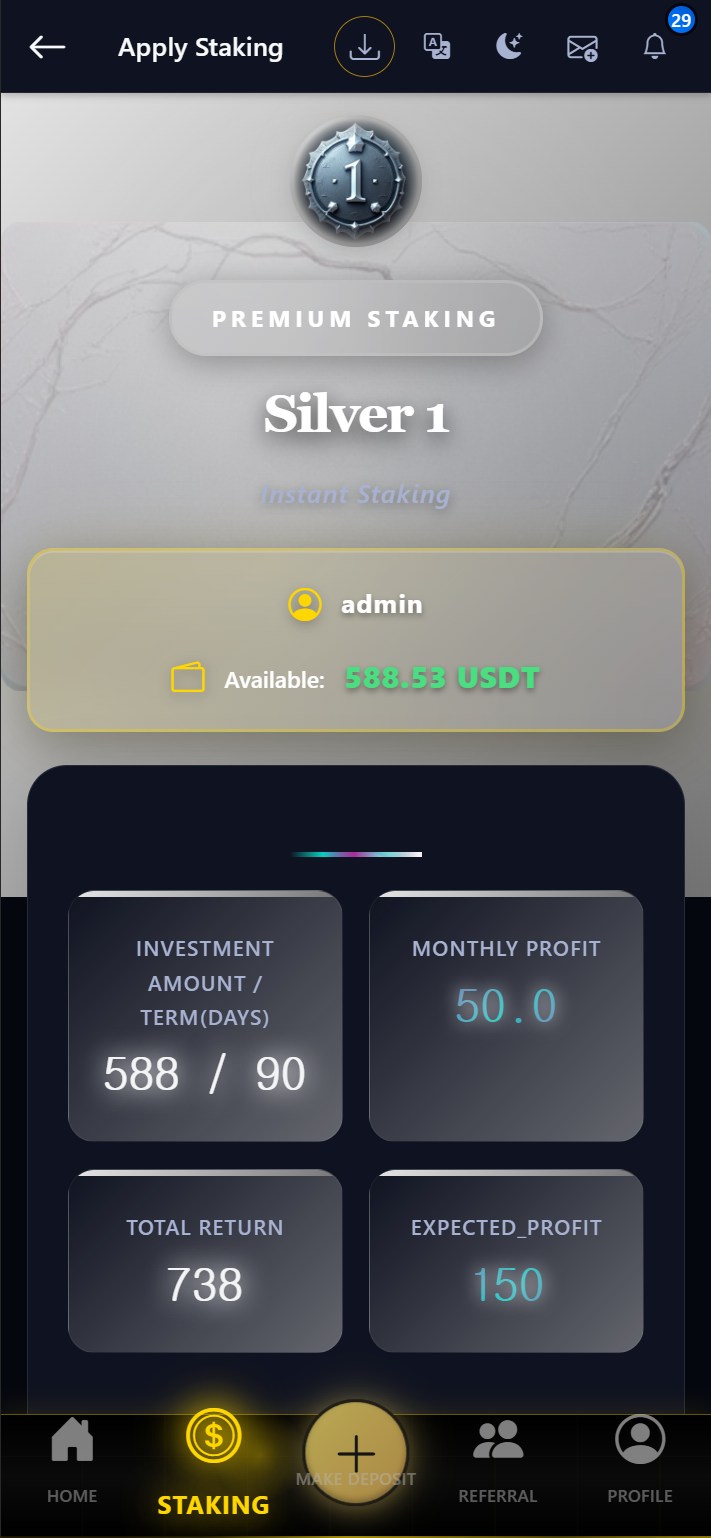 Silver1 staking information