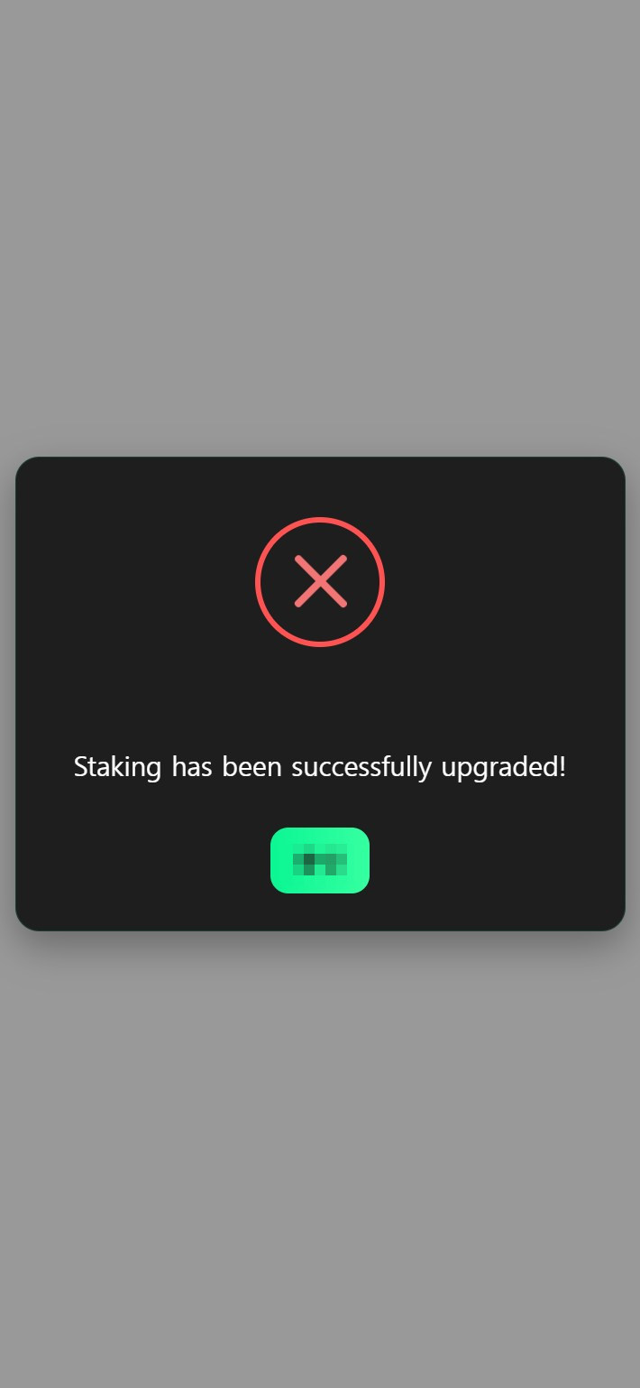Upgrade complete message